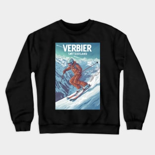 Verbier Switzerland Ski Crewneck Sweatshirt